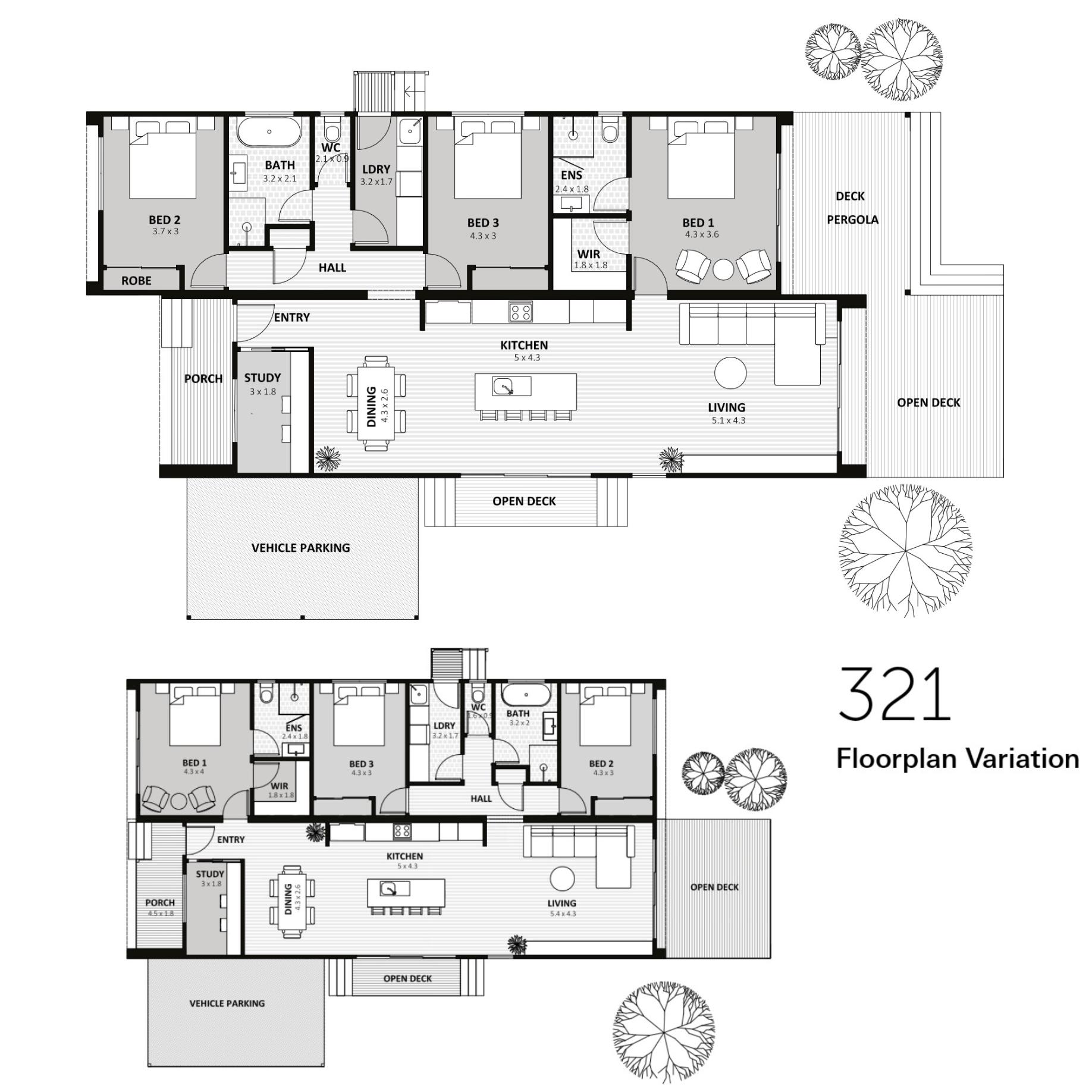 Charlotte floor plan two variation