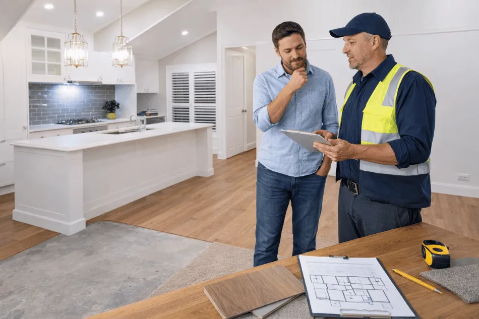 Can I install floor coverings before handover